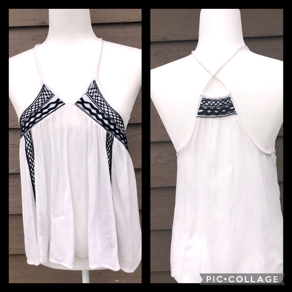 Anthropologie ecote embroidered swing top!
